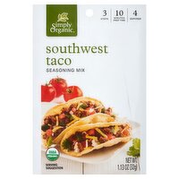 Simply Organic Southwest Taco Seasoning Mix, 1.13 oz