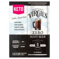 Virgil's Zero Sugar Root Beer, 12 fl oz, 4 count