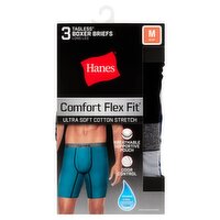 Hanes Comfort Flex Fit Tagless Boxer Briefs, M, 3 count