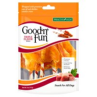 Healthy Hide Good 'n' Fun Triple Flavor Wings Snack for All Dogs, 4 oz