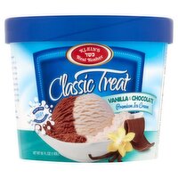 Klein's Real Kosher Classic Treat Vanilla & Chocolate Premium Ice Cream, 56 fl oz