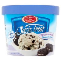 Klein's Real Kosher Classic Treat Cookies 'N' Cream Premium Ice Cream, 56 fl oz