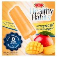 Klein's Real Kosher Healthy Habits Diet Tropical Flavored Sorbet Bars, 2.82 fl oz, 8 count