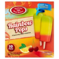 Klein's Real Kosher Cherry & Lemon Rainbow Pops, 2.82 fl oz, 10 count