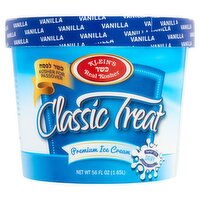Klein's Real Kosher Classic Treat Vanilla Premium Ice Cream, 56 fl oz
