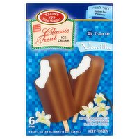 Klein's Real Kosher Classic Treat Vanilla Ice Cream Bar, 3 fl oz, 6 count