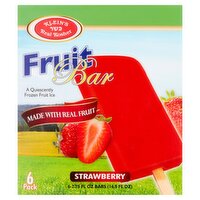 Klein's Real Kosher Strawberry Fruit Ice Bar, 2.75 fl oz, 6 count