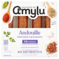 Amylu Andouille Chicken Sausages, 12 oz