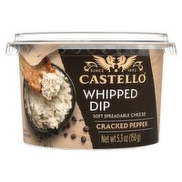 Castello Cracked Pepper Soft Spreadable Cheese Whipped Dip, 5.3 oz