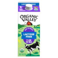 Organic Valley Lactose Free 1% Low Fat Milk, half gallon