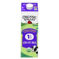 Organic Valley 1% Low Fat Milk, one quart