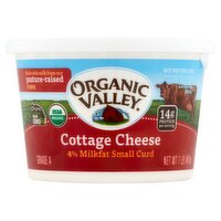 Organic Valley 4% Milkfat Small Curd Cottage Cheese, 1 lb