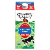 Organic Valley Lactose Free Whole Milk, half gallon