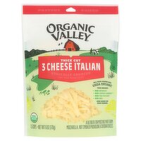 Organic Valley Thick Cut 3 Cheese Italian, 6 oz