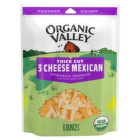Organic Valley Thick Cut 3 Cheese Mexican, 6 oz