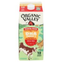 Organic Valley, Omega 3 DHA Whole Organic Milk, Family First, 64 oz, 64 Fluid ounce