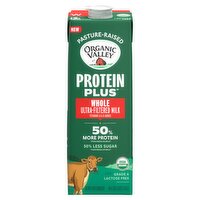 Organic Valley Protein Plus Whole Ultra-Filtered Milk, 48 fl oz