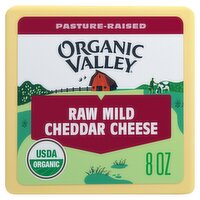 Organic Valley Raw Mild Cheddar Cheese, 8 oz