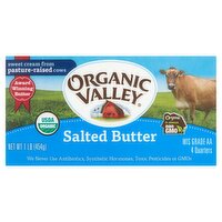 Organic Valley Salted Butter, 1 lb, 4 count