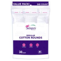 Swisspers Regular Cotton Rounds Value Pack!, 240 count, 240 Each