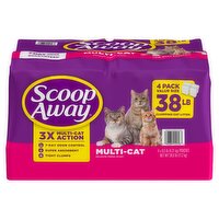 Scoop Away Multi-Cat Meadow Fresh Scent Clumping Cat Litter Value Size, 9.5 lb, 4 count