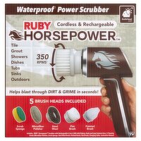 BulbHead Ruby Horsepower Waterproof Power Scrubber, 1 Each