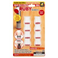 BulbHead Ruby Flexible Chair Sliders Value Pack, Small, 8 count, 8 Each