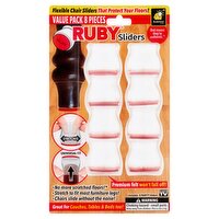 BulbHead Ruby Flexible Chair Sliders Value Pack, 8 count, 8 Each