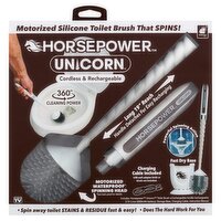 Horsepower Unicorn Cordless & Rechargeable Motorized Silicone Toilet Brush