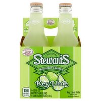 Stewart's Fountain Classics Original Key Lime Soda, 12 fl oz, 4 count