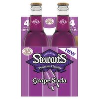 Stewart's Fountain Classics Original Grape Soda, 12 fl oz, 4 count