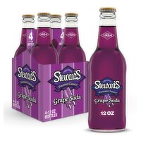 Stewart's Fountain Classics Original Grape Soda, 12 fl oz, 4 count