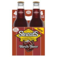 Stewart's Fountain Classics Original Birch Beer Soda, 12 fl oz, 4 count