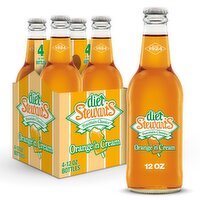 Stewart's Fountain Classics Diet Orange'n Cream Soda, 12 fl oz, 4 count