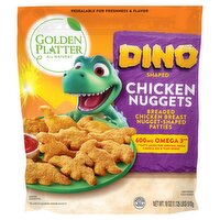 Golden Platter Dino Shaped Chicken Nuggets, 18 oz