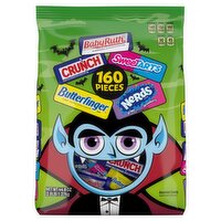 Baby Ruth/Crunch/SweeTarts/Butterfinger/Nerds Assorted Candy, 160 count, 44.8 oz