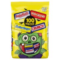 Ferrero Baby Ruth, 100 Grand, Butterfinger and Crunch Assorted Candy, 100 pieces, 40.7 oz