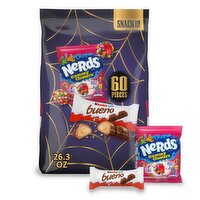 Ferrero Nerds and Kinder Assorted Candy Snack Size, 60 pieces, 26.3 oz