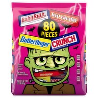 Butterfinger/Crunch/100 Grand/Baby Ruth Assorted Candy, 80 count, 32.1 oz