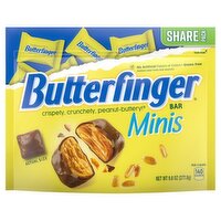 Butterfinger, Chocolatey, Peanut-Buttery, Individually Wrapped Minis Candy Bars, Resealable Share Si, 9.8 Ounce