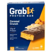 Grab1 Caramel Crunch Protein Bars, 5 count, 8.29 oz