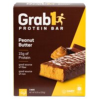Grab1 Peanut Butter Protein Bar, 5 count, 8.29 oz