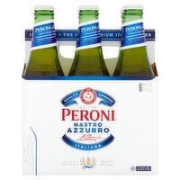 Peroni Nastro Azzurro Beer, 6 count, 11.2 fl oz