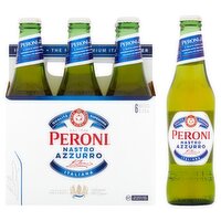 Peroni Nastro Azzurro Beer, 6 count, 11.2 fl oz