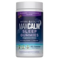 Natural Vitality MaxCalm Blueberry Pomegranate Flavor Dietary Supplement, 60 count