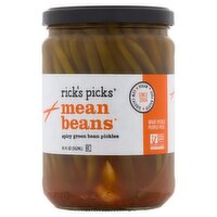 rick's picks Mean Beans Spicy Green Bean Pickles, 19 fl oz