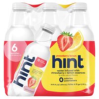 Hint Water Infused with Strawberry + Lemon Essences, 16 fl oz, 6 count