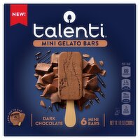 Talenti Dark Chocolate Mini Gelato Bars, 6 count, 11.1 fl oz