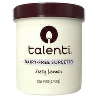 Talenti Zesty Lemon Dairy-Free Sorbetto, 1 pint