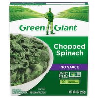 Green Giant Simply Steam No Sauce Chopped Spinach, 8 oz, 8 Ounce